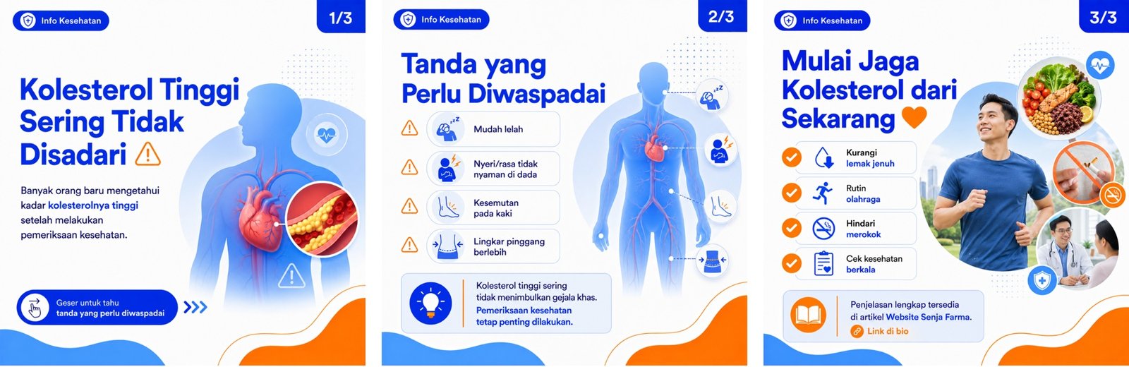 Senja Farma cholesterol carousel design